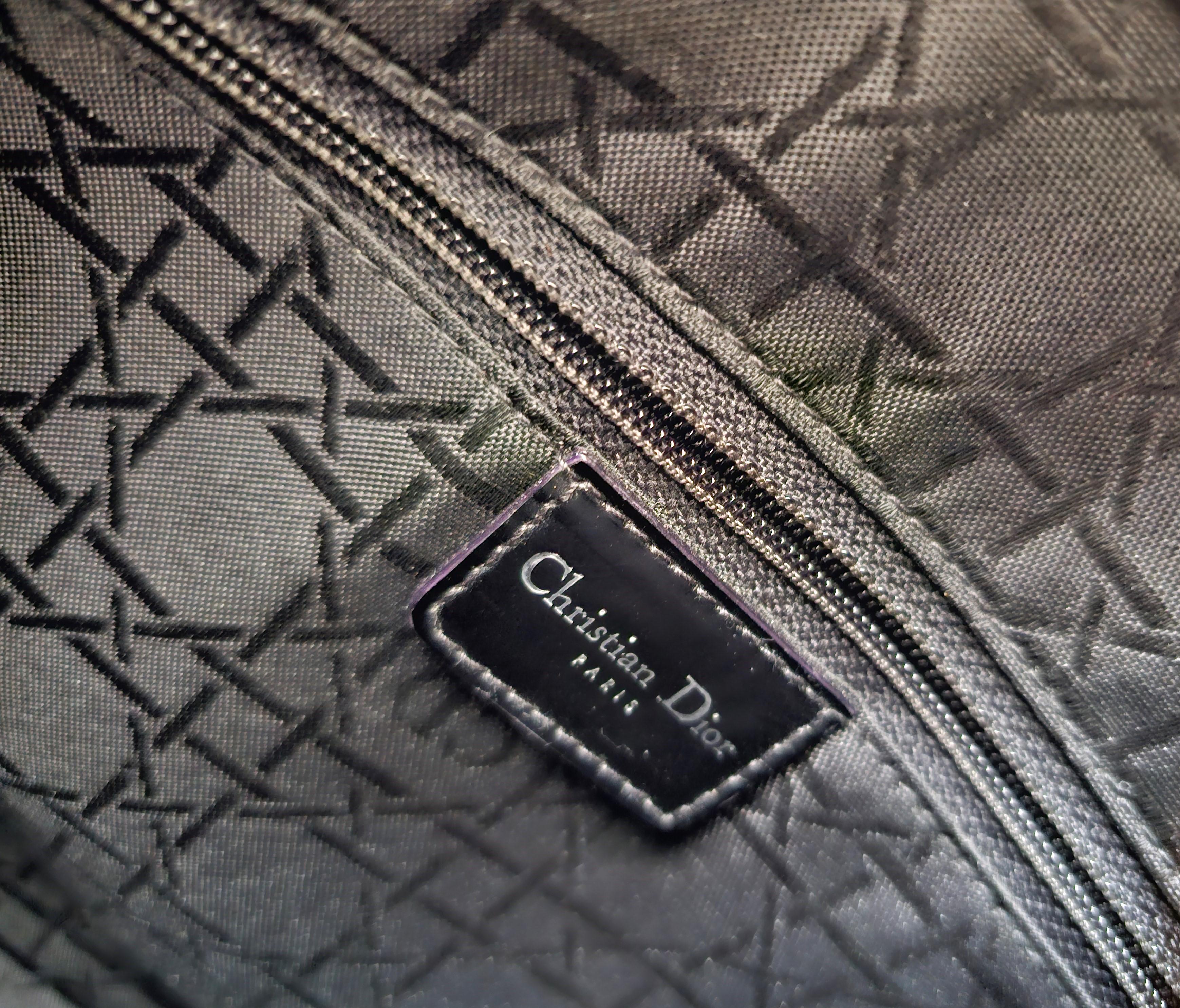 Christian Dior 1999 Lady Dior Handbag Canvas Patent Leather Collectors Large For Sale 8