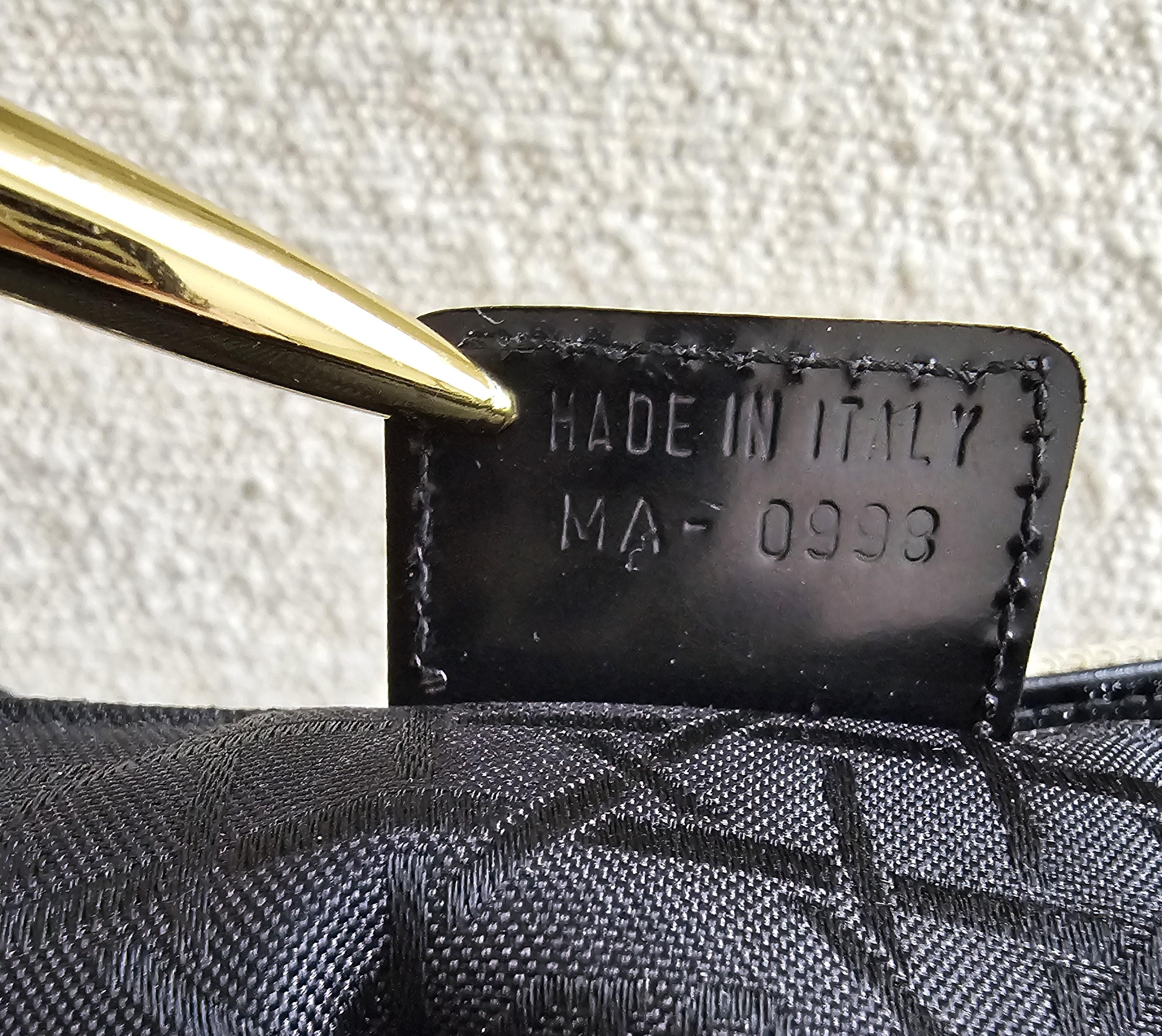 Christian Dior 1999 Lady Dior Handbag Canvas Patent Leather Collectors Large For Sale 3