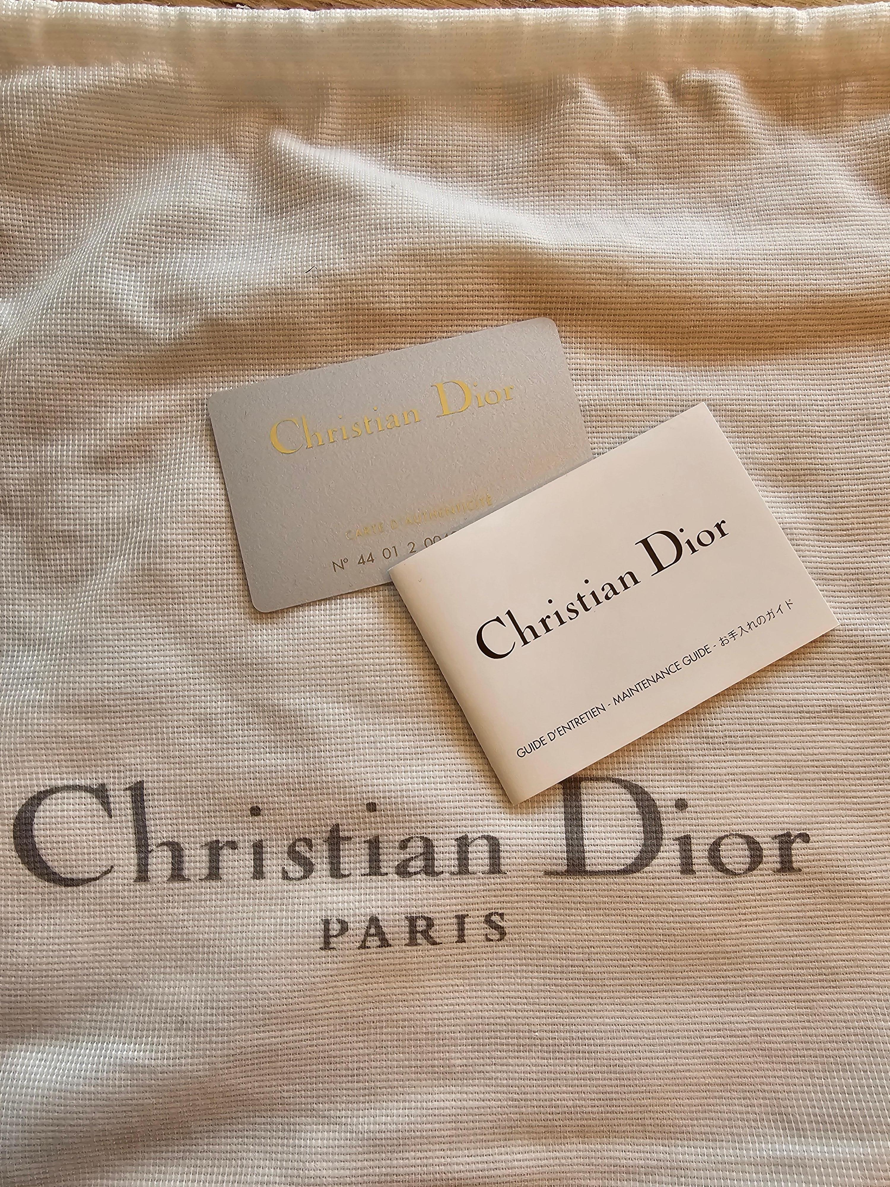 Christian Dior 1999 Lady Dior Handbag Canvas Patent Leather Collectors Large For Sale 4