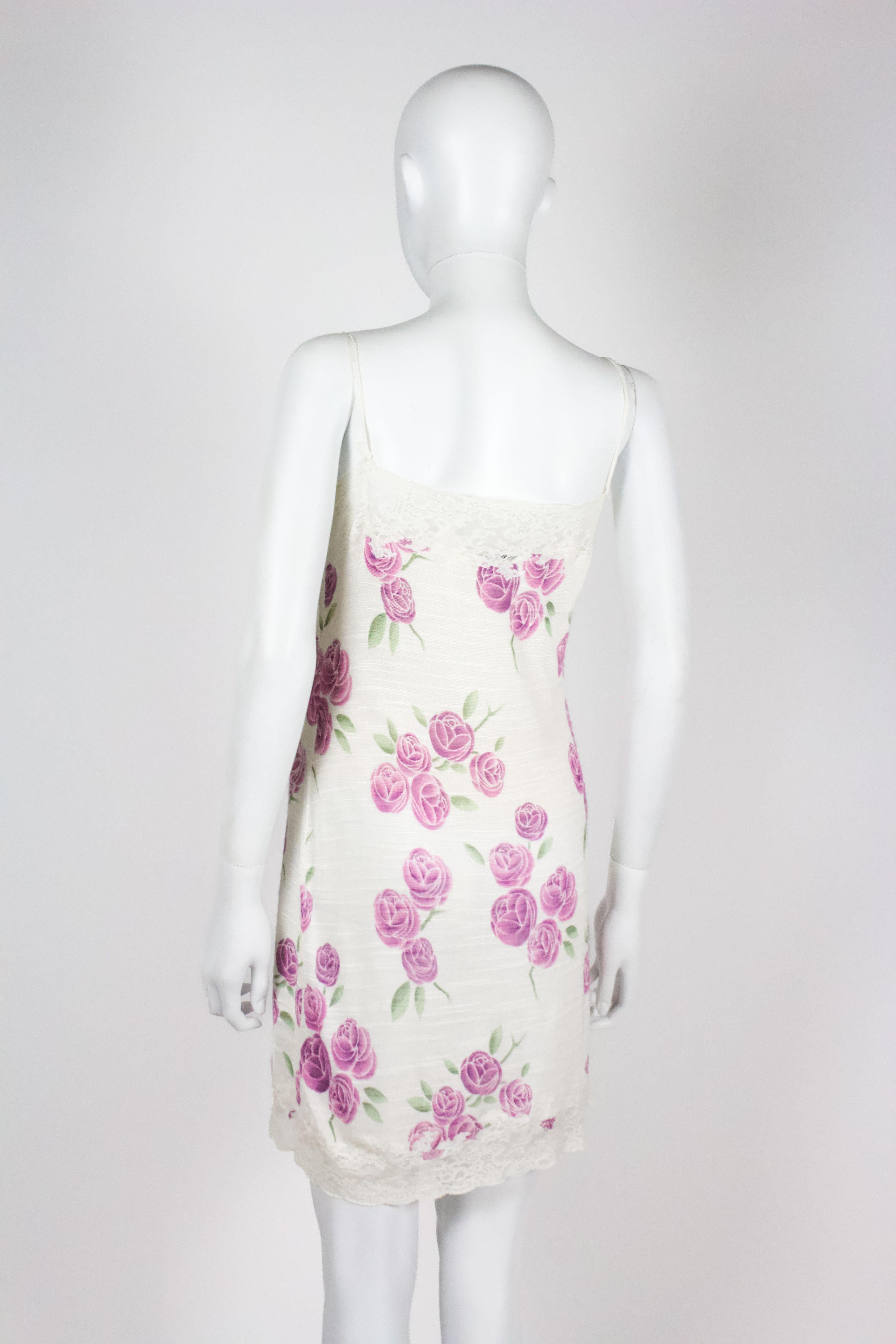 Christian Dior 1999 Rose Print Dress Set 11