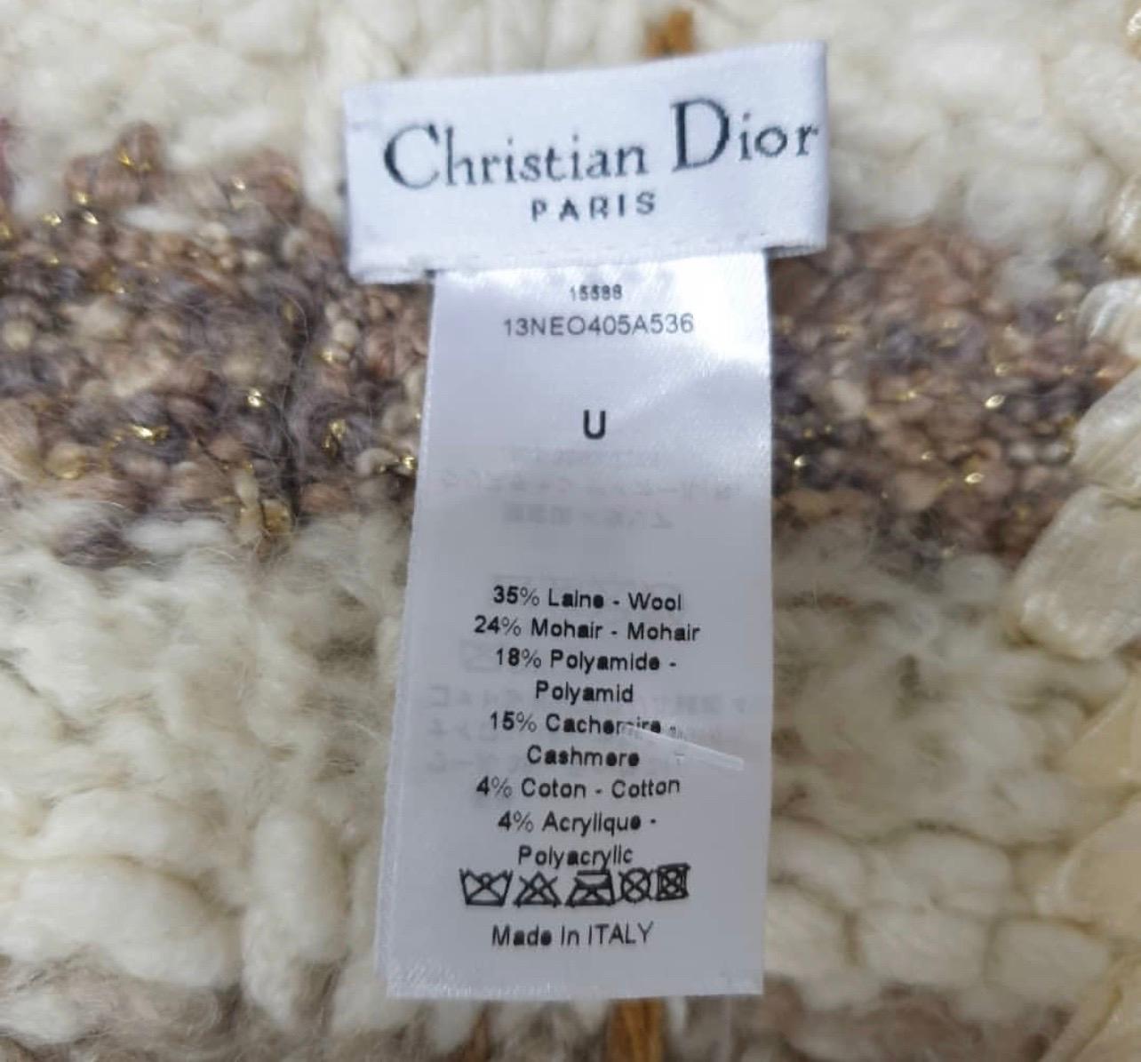 Brown Christian Dior 2 piece Knitted Set For Sale