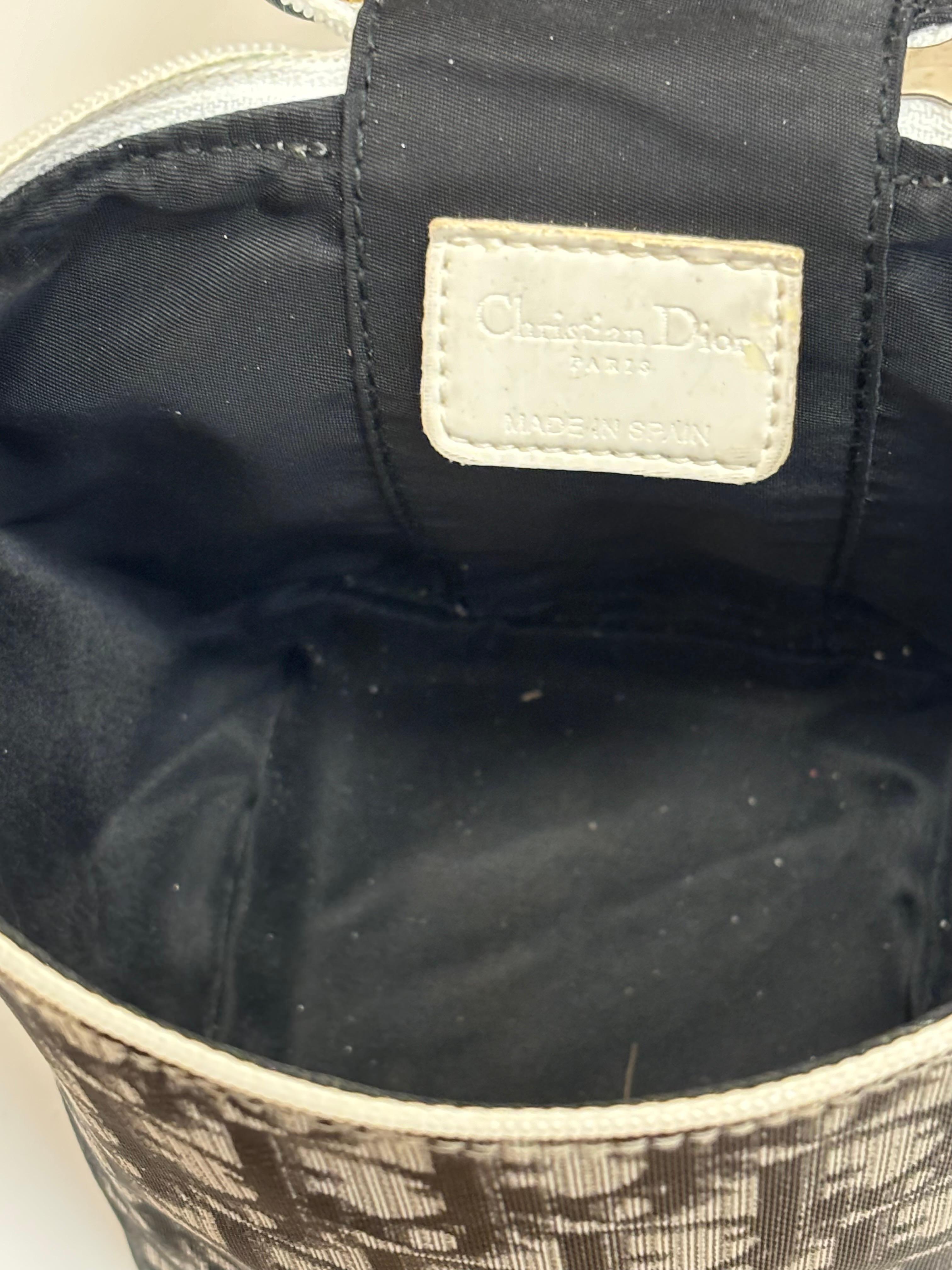 Christian Dior 2 Rare Canvas/Leather Small Carrier In Good Condition For Sale In Port Hope, ON