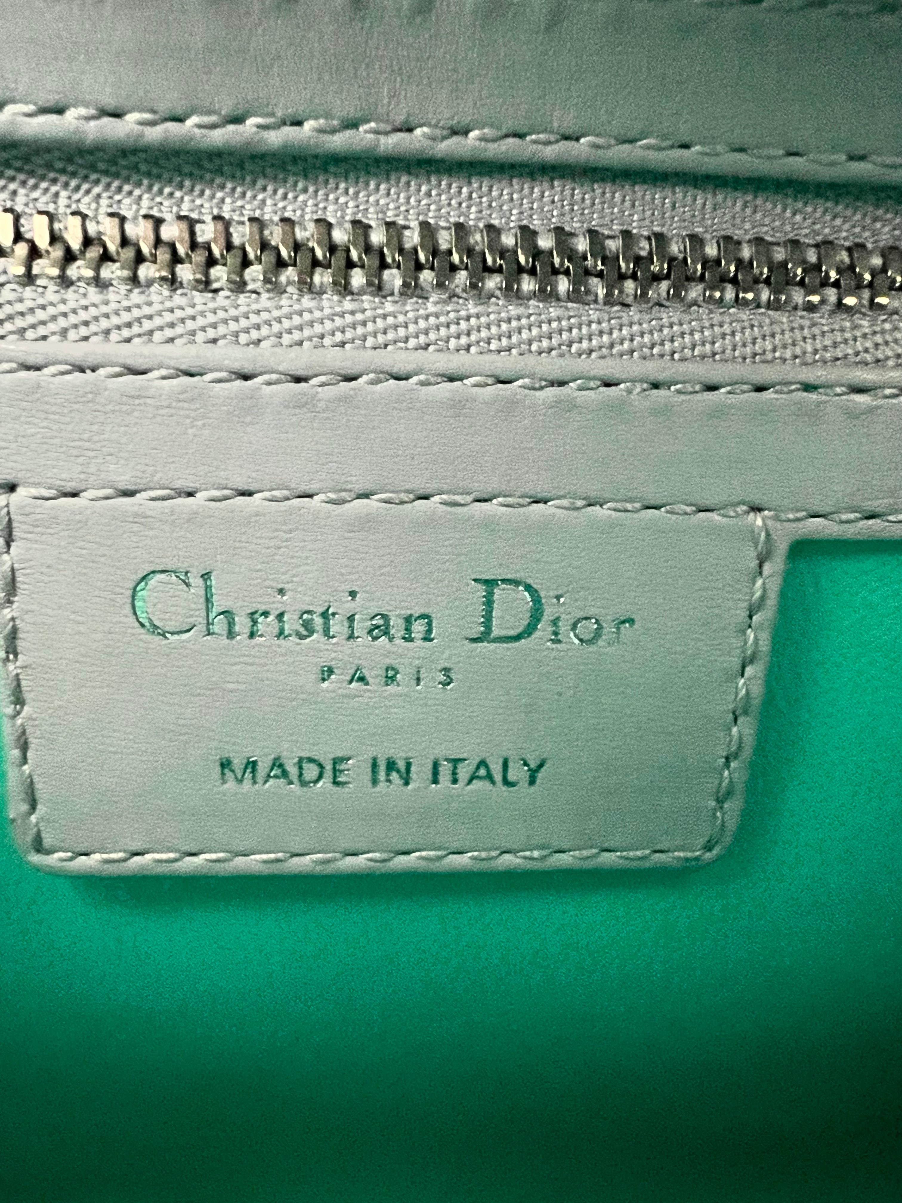 Christian Dior 2 tone lamb skin lady Dior bag 6