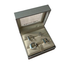 Christian Dior 2000 Silver Spell-out Logo Four Ring Set