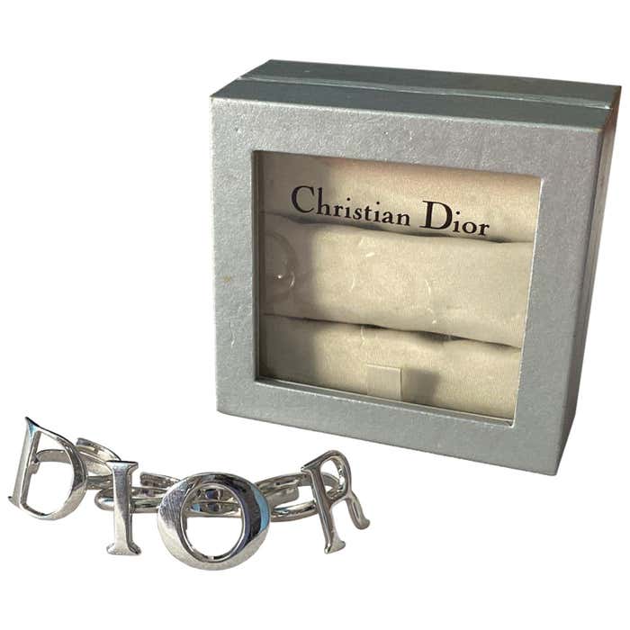 Christian Dior 2000 Silver Spell-out Logo Four Ring Set at 1stDibs ...