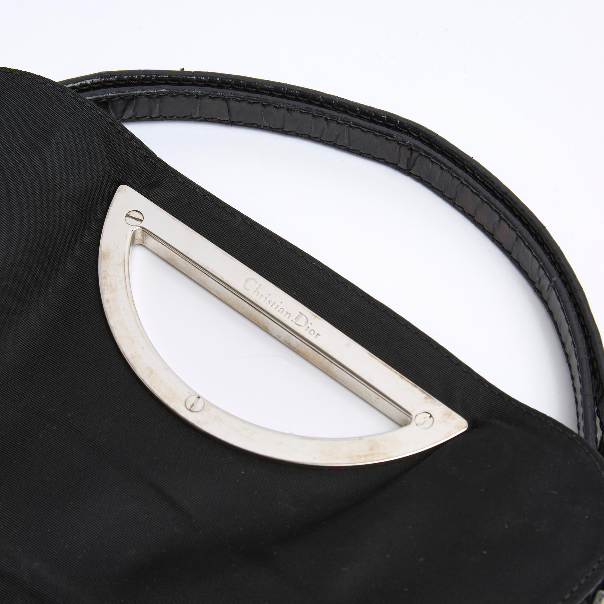 Christian Dior 2000s John Galliano Malice Mini Sac Black Satin XS Shoulder Bag For Sale 2