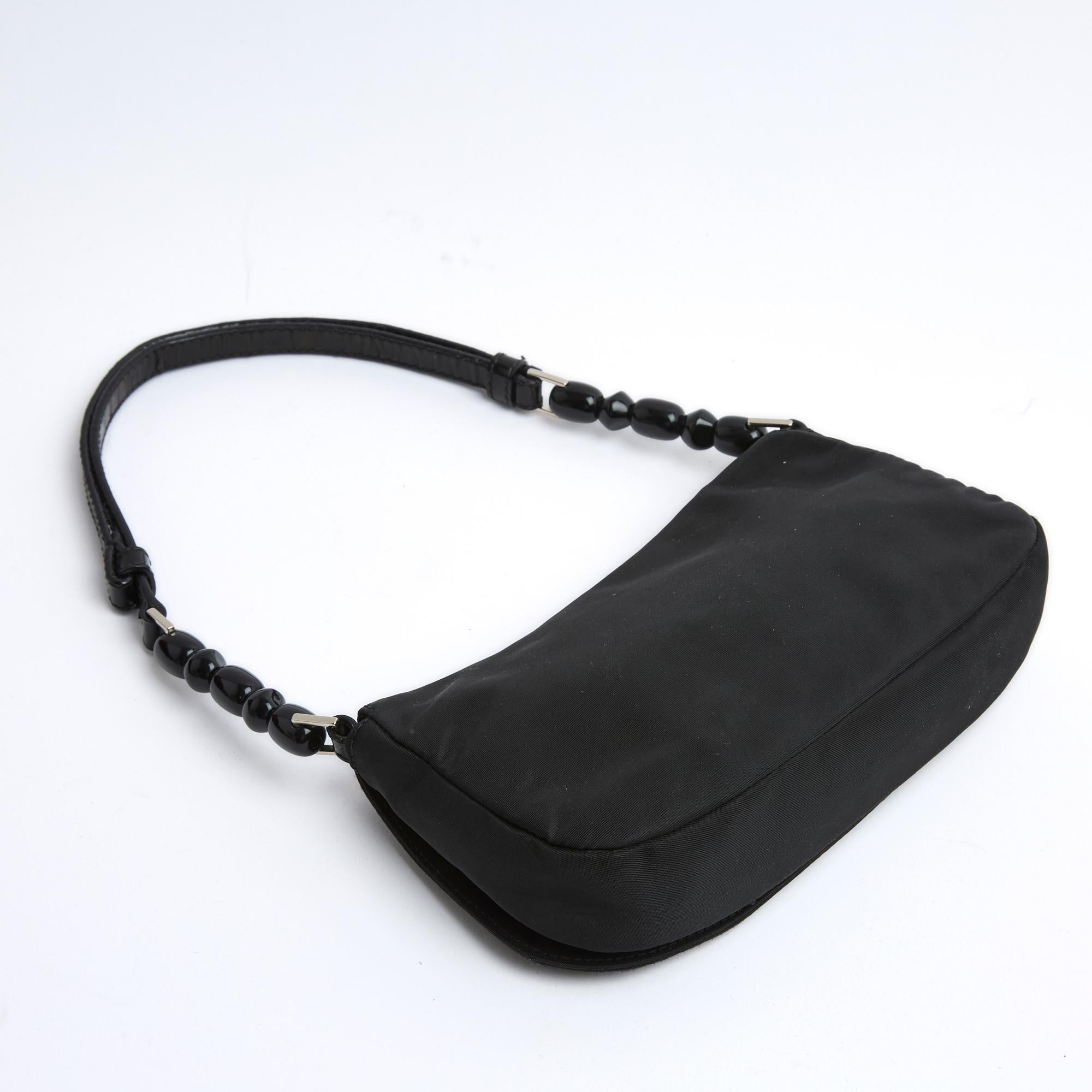 Christian Dior 2000s John Galliano Malice Mini Sac Black Satin XS Shoulder Bag For Sale 3