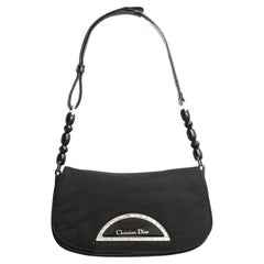 Christian Dior 2000er John Galliano Malice Mini Sac Schwarz Satin XS Umhängetasche aus Satin