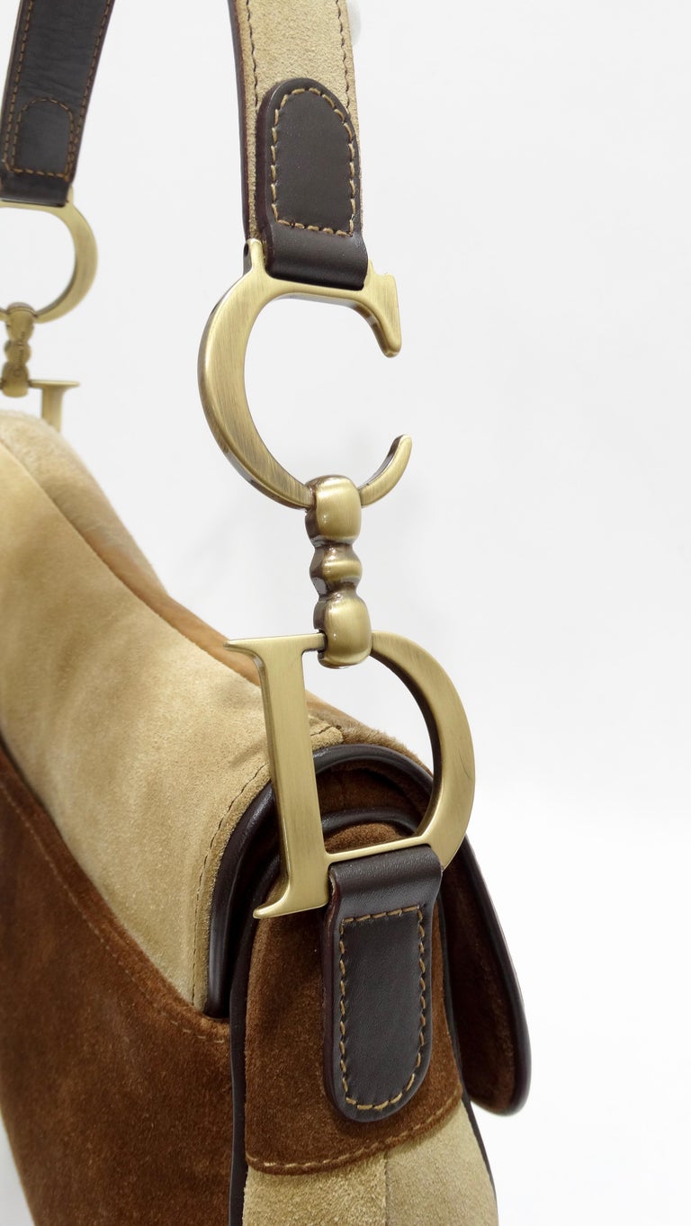 VTG 00s Christian Dior Leopard Pony Hair Saddle Pochette Shoulder