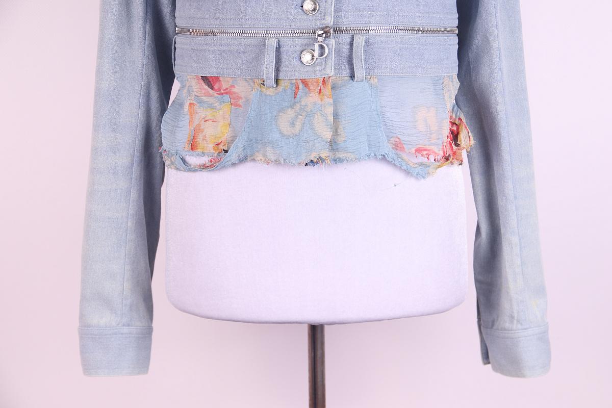 CHRISTIAN DIOR 2001 Giacca di jeans by John Galliano for Christian Dior in vendita 1