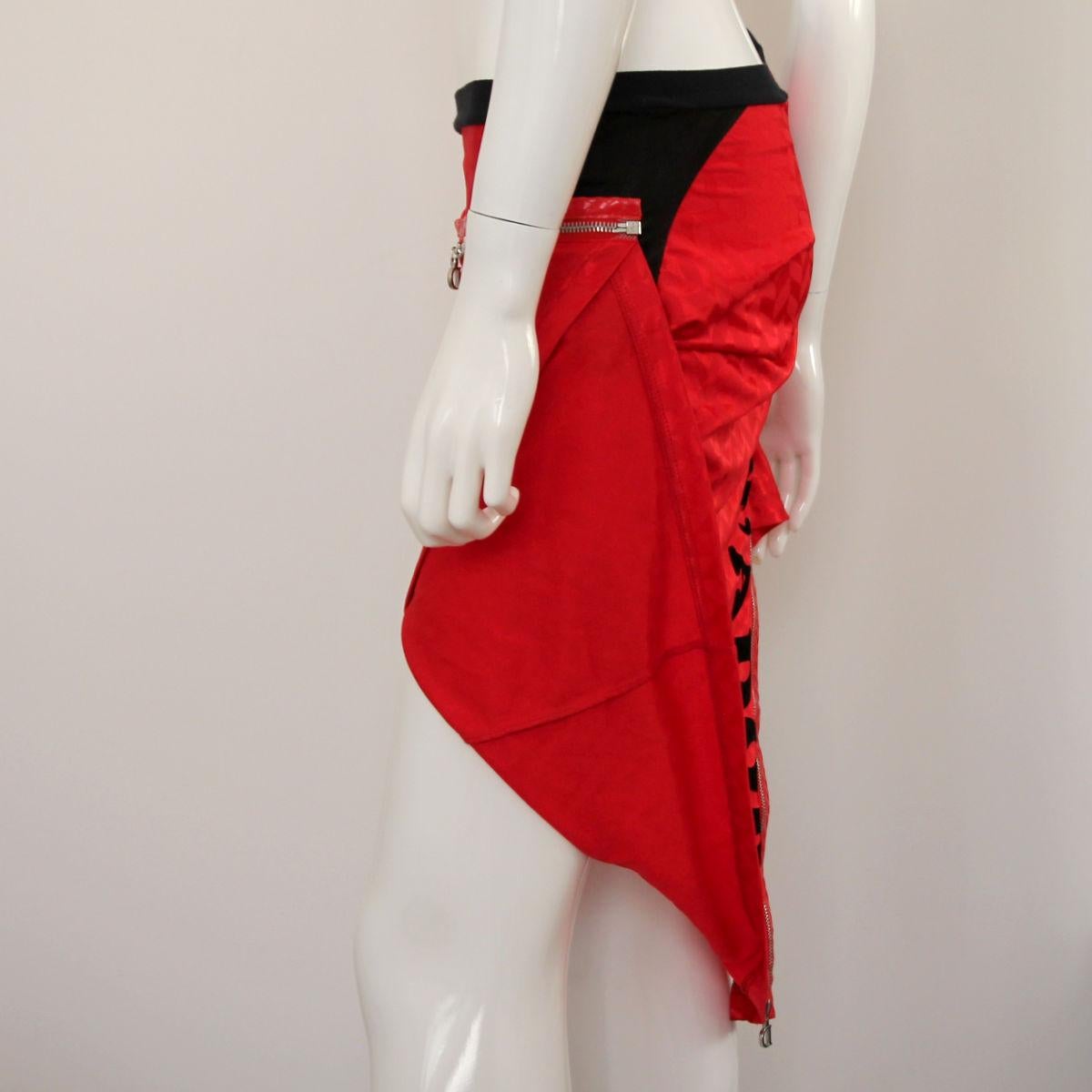 CHRISTIAN DIOR 2001 Red Skirt 