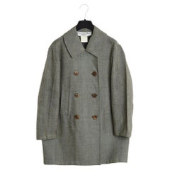Christian Dior 2001 Veste Caban FR42 Galliano Short Rain Coat Pea Coat UK14 US12