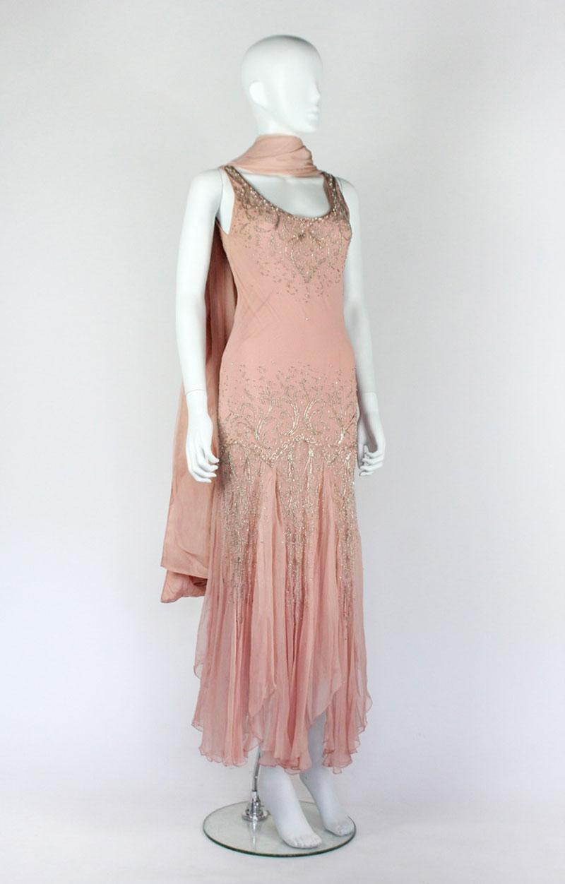 De las mujeres Christian Dior 2002 Vestido Adornado