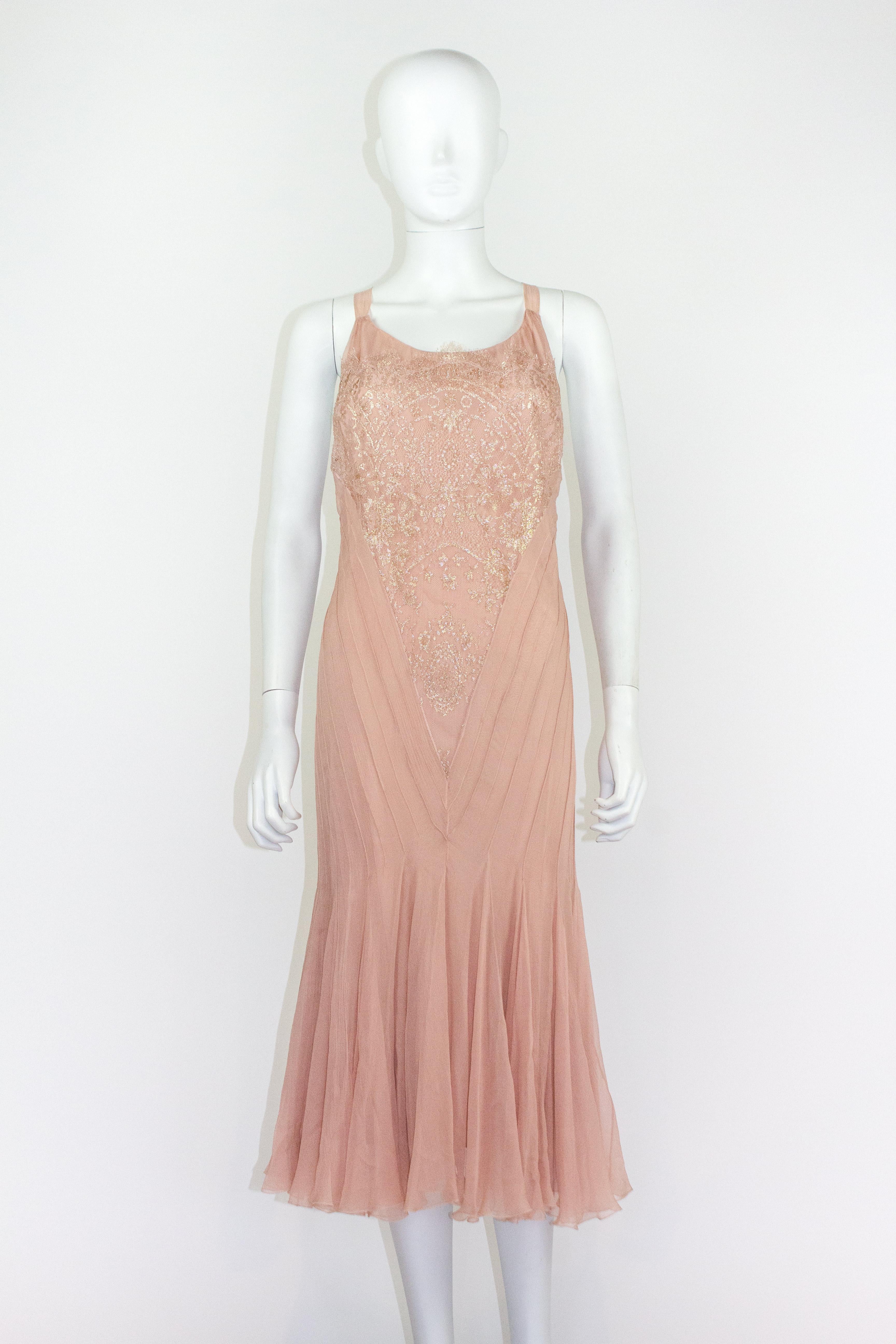 Christian Dior 2002 Pink Dress & Shawl 1