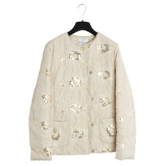 Christian Dior 2002 Veste Beige O FR40 John Galliano Chaqueta bordada UK12 US10