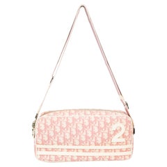 Christian Dior 2003 Girly Pink Trotter Monogram Shoulder Bag Christian Dior 2003 Girly Pink Trotter Monogram Shoulder Bag