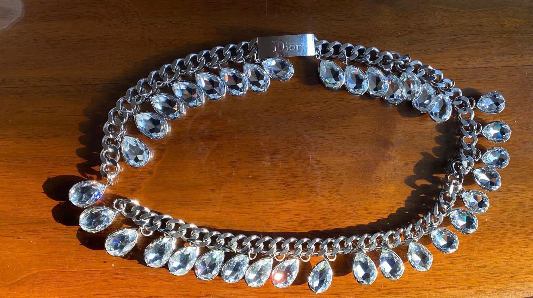 Christian Dior 2004 by John Galliano crystal Chocker + co ords Belt In Good Condition In Carnate, IT