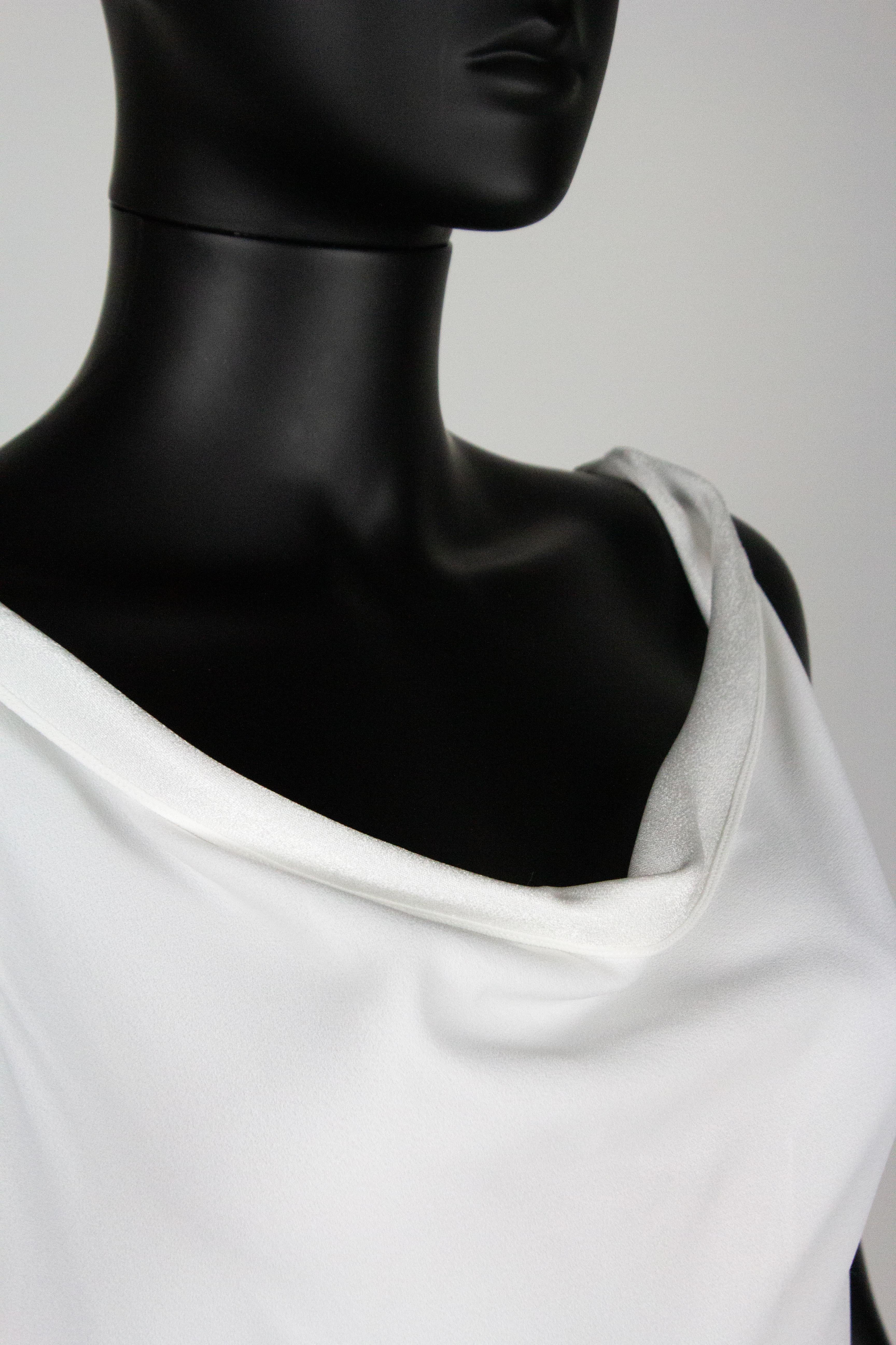 Gray Christian Dior 2004 Dress With Diamante Brooch