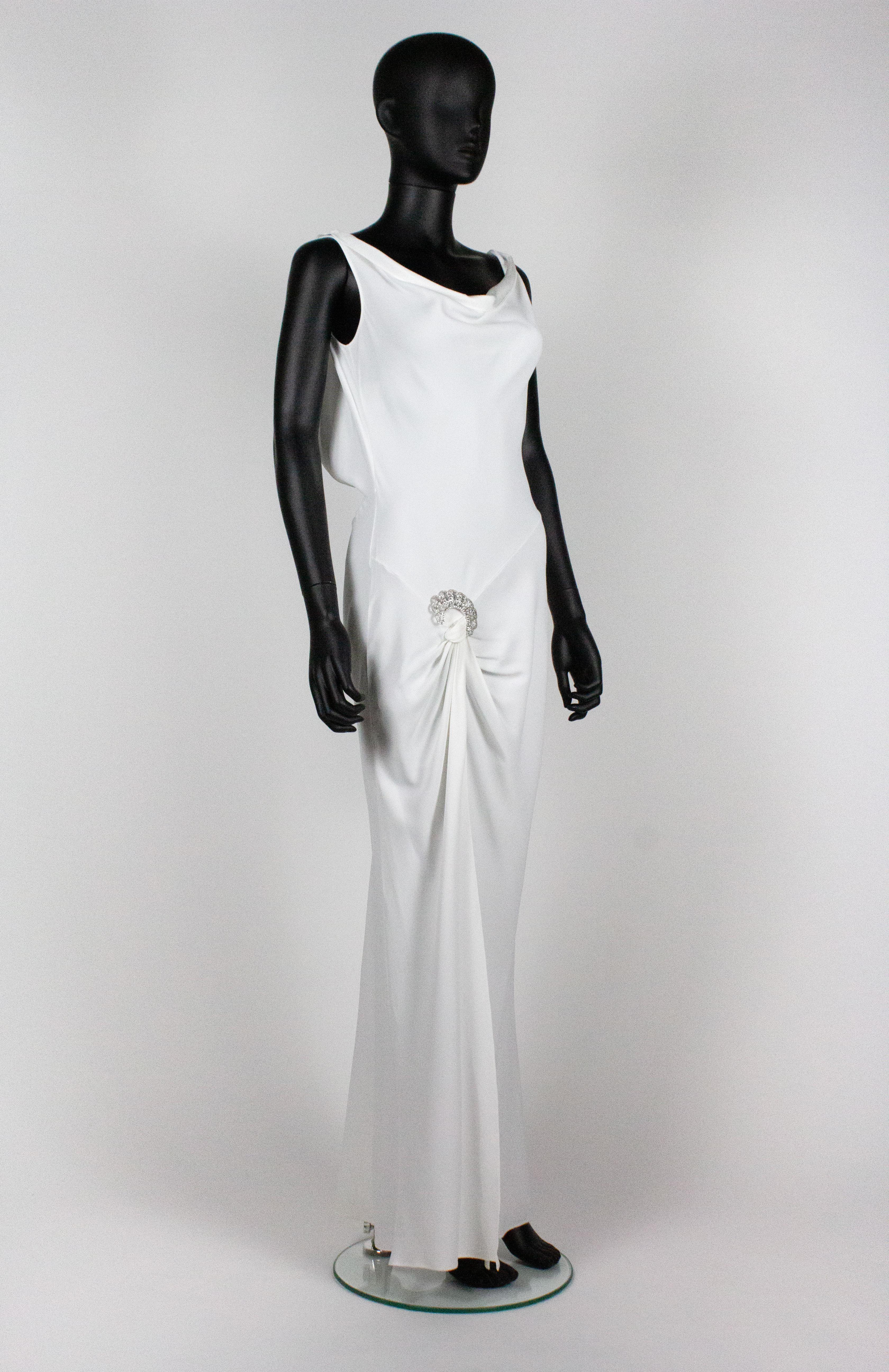 Christian Dior 2004 Dress With Diamante Brooch In Excellent Condition In Norwich, GB