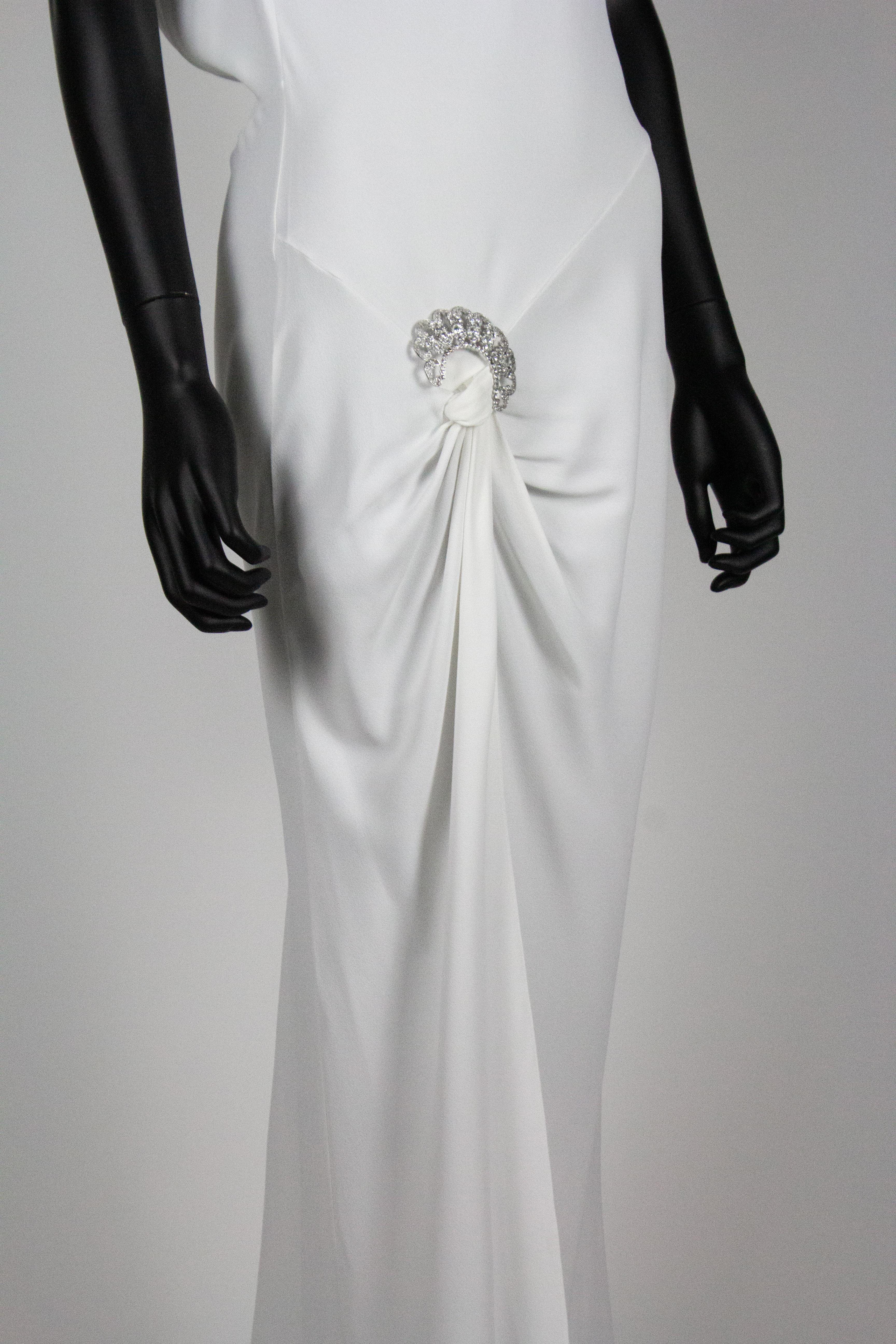 Christian Dior 2004 Dress With Diamante Brooch 3