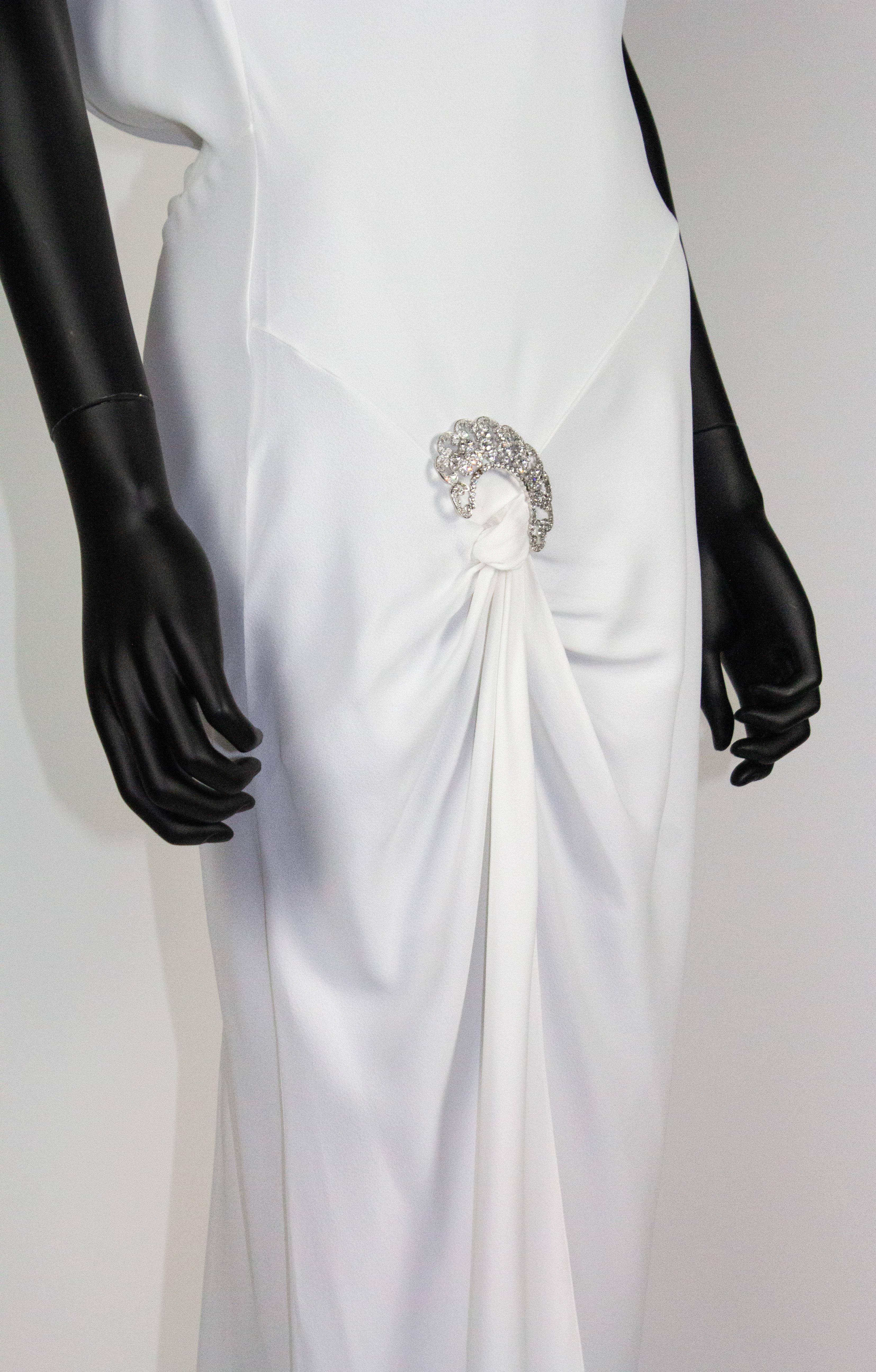 Christian Dior 2004 Dress With Diamante Brooch 4