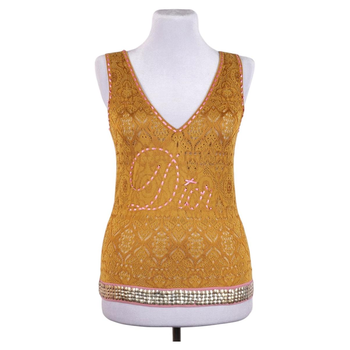 Christian Dior 2004 Galliano - Top en laine et soie en vente