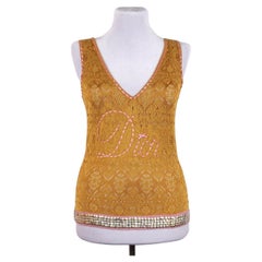 Christian Dior 2004 Galliano wool and silk top