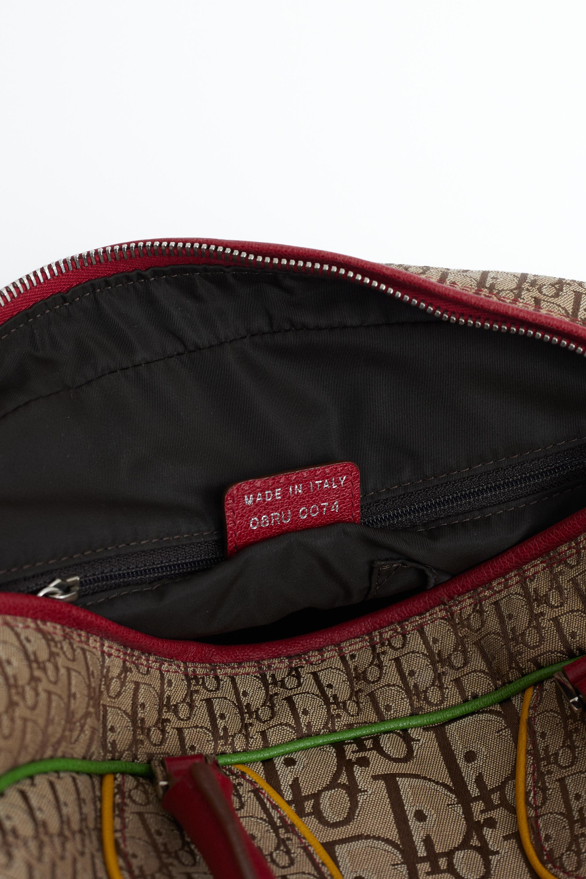 Christian Dior 2004 Rasta Print Bowling Bag 1