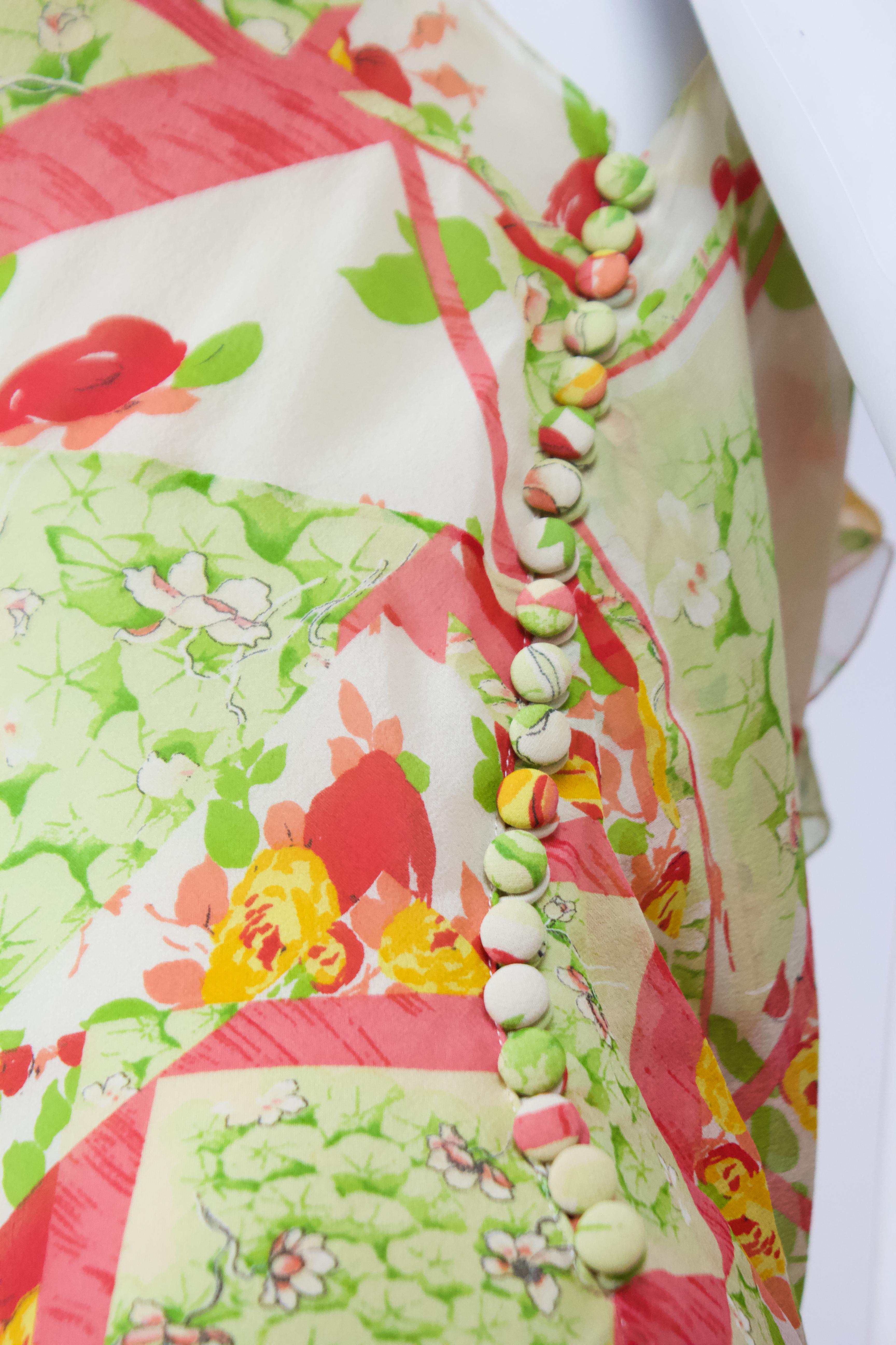 Christian Dior 2004 Silk Floral Dress For Sale 2