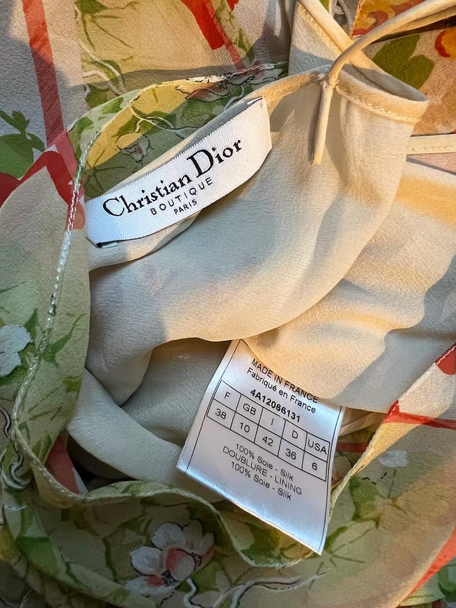 Christian Dior 2004 Silk Floral Dress For Sale 4
