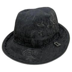 Christian Dior 2004 Vintage Trotter Embroidery black D bucket hat