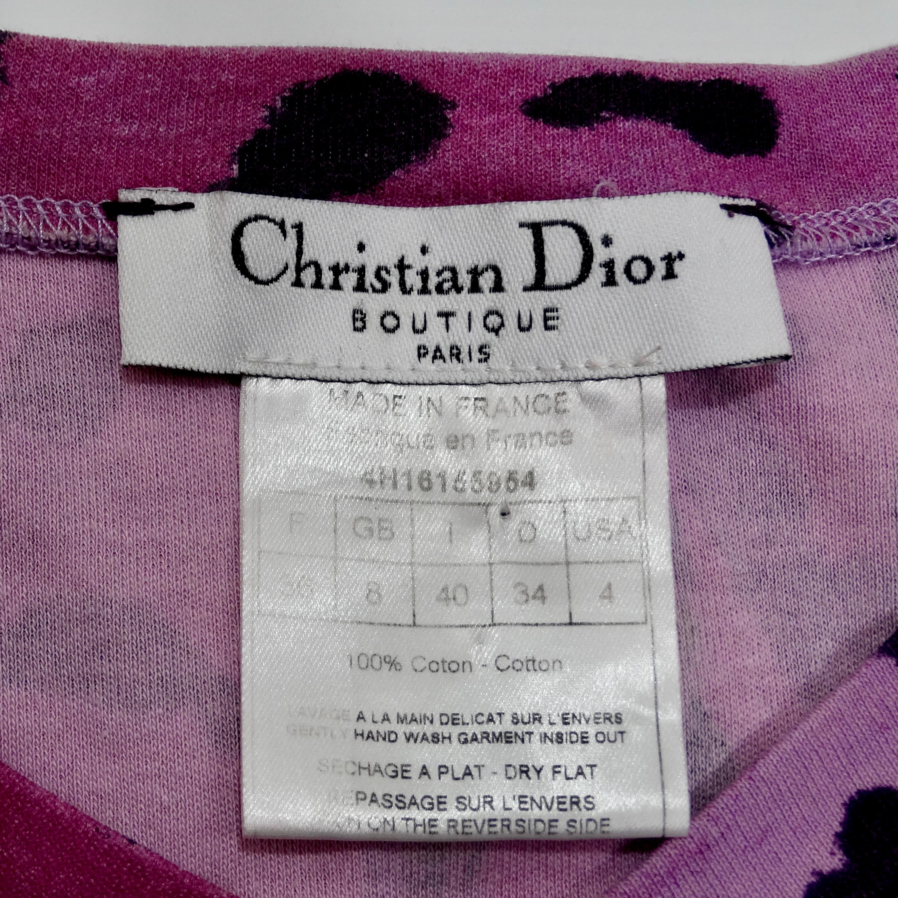Christian Dior 2004 Y2K Dice Leopard Print T-Shirt 5