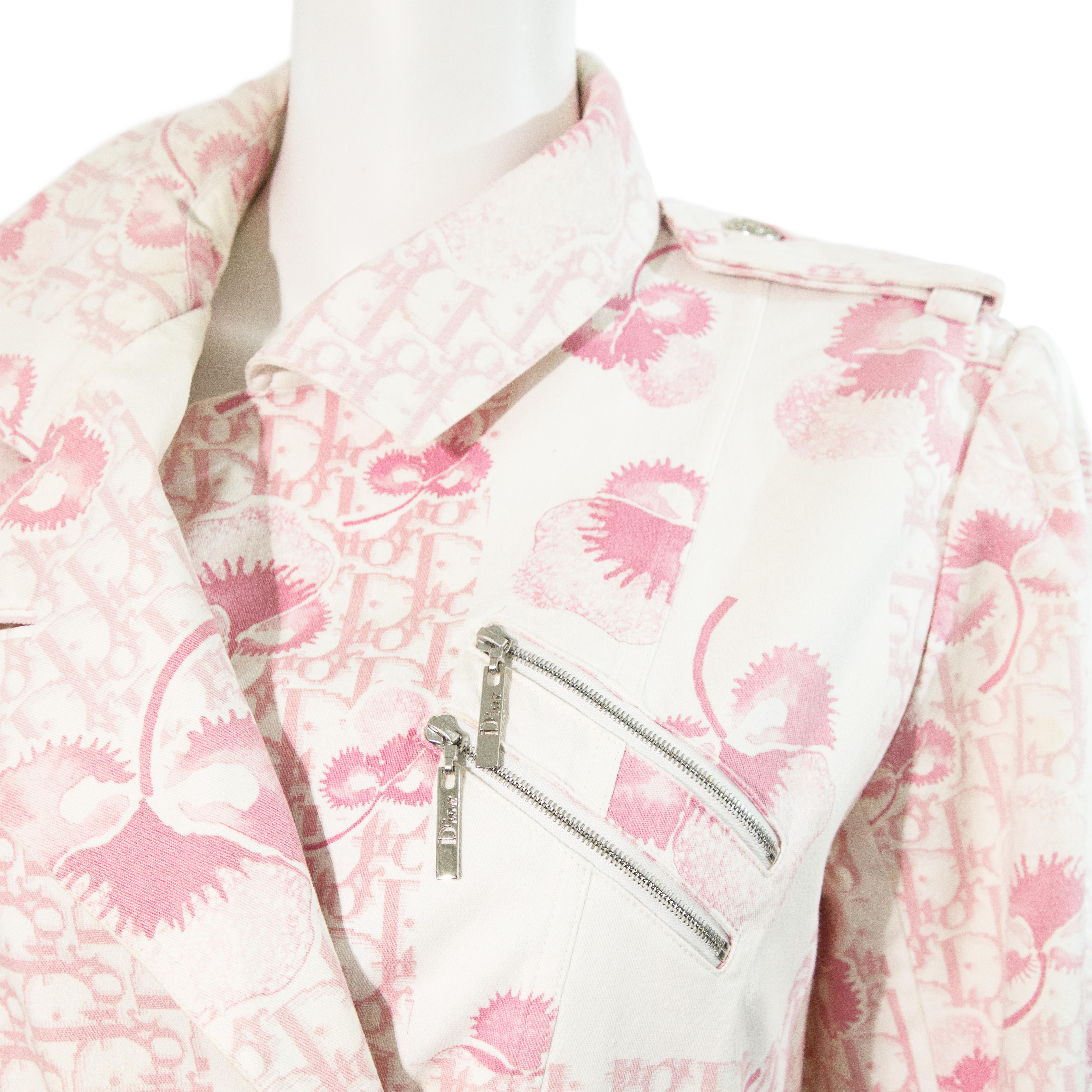 Christian Dior 2005 Blossom Monogram Trench Coat size 38 For Sale 3