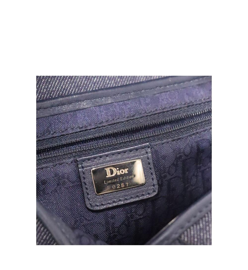 Christian Dior 2005 Limited Edition Denim Embellished Saddle Bag 3