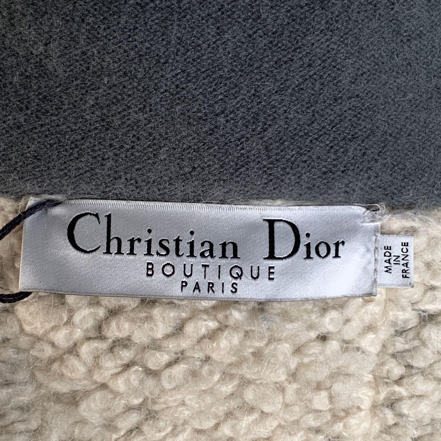 Christian Dior 2005 Gray Wool Shearling Jacket Size38 7