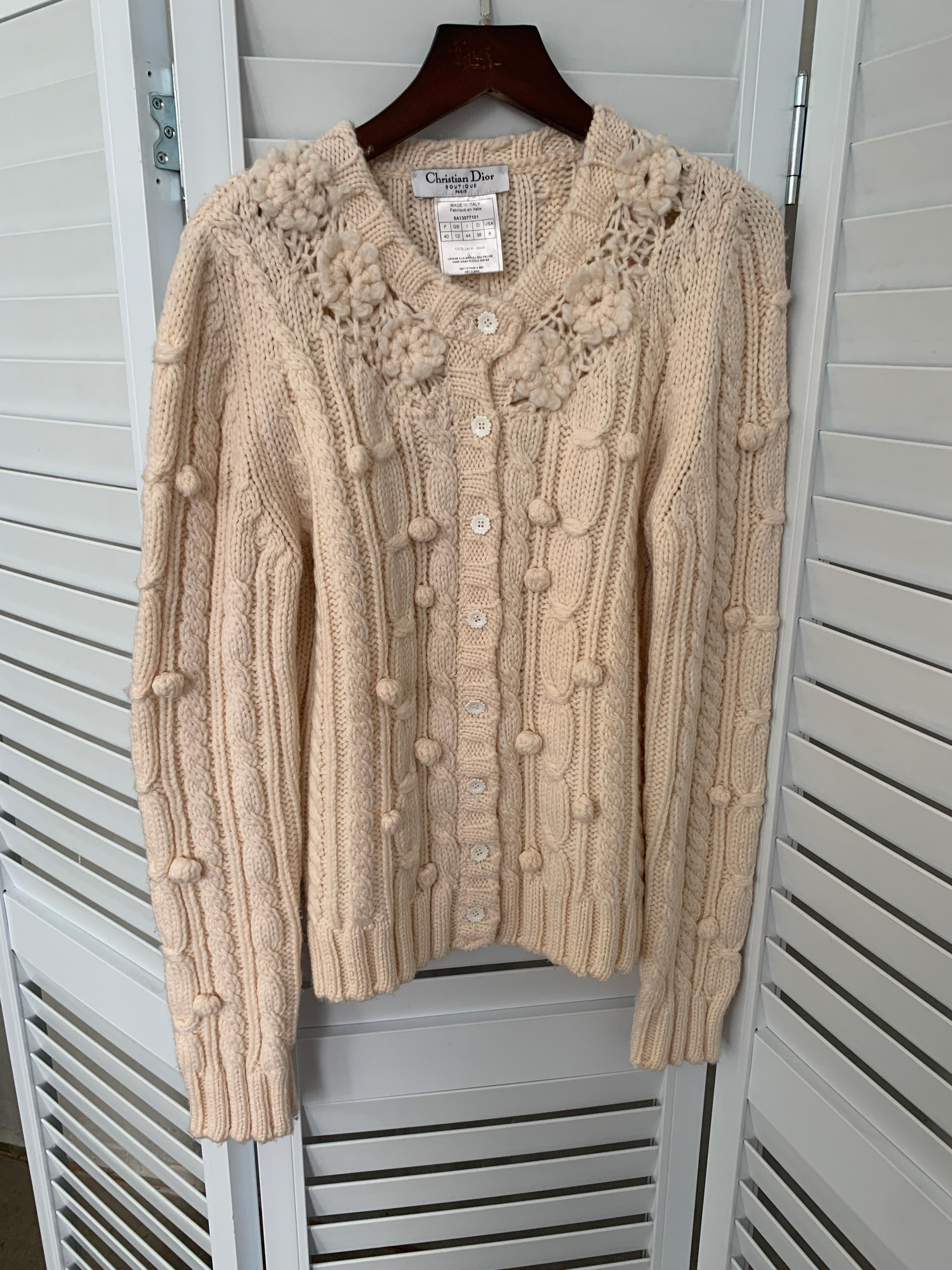 Christian Dior 2005 & John Galliano wool cardigan IT 44 For Sale 6