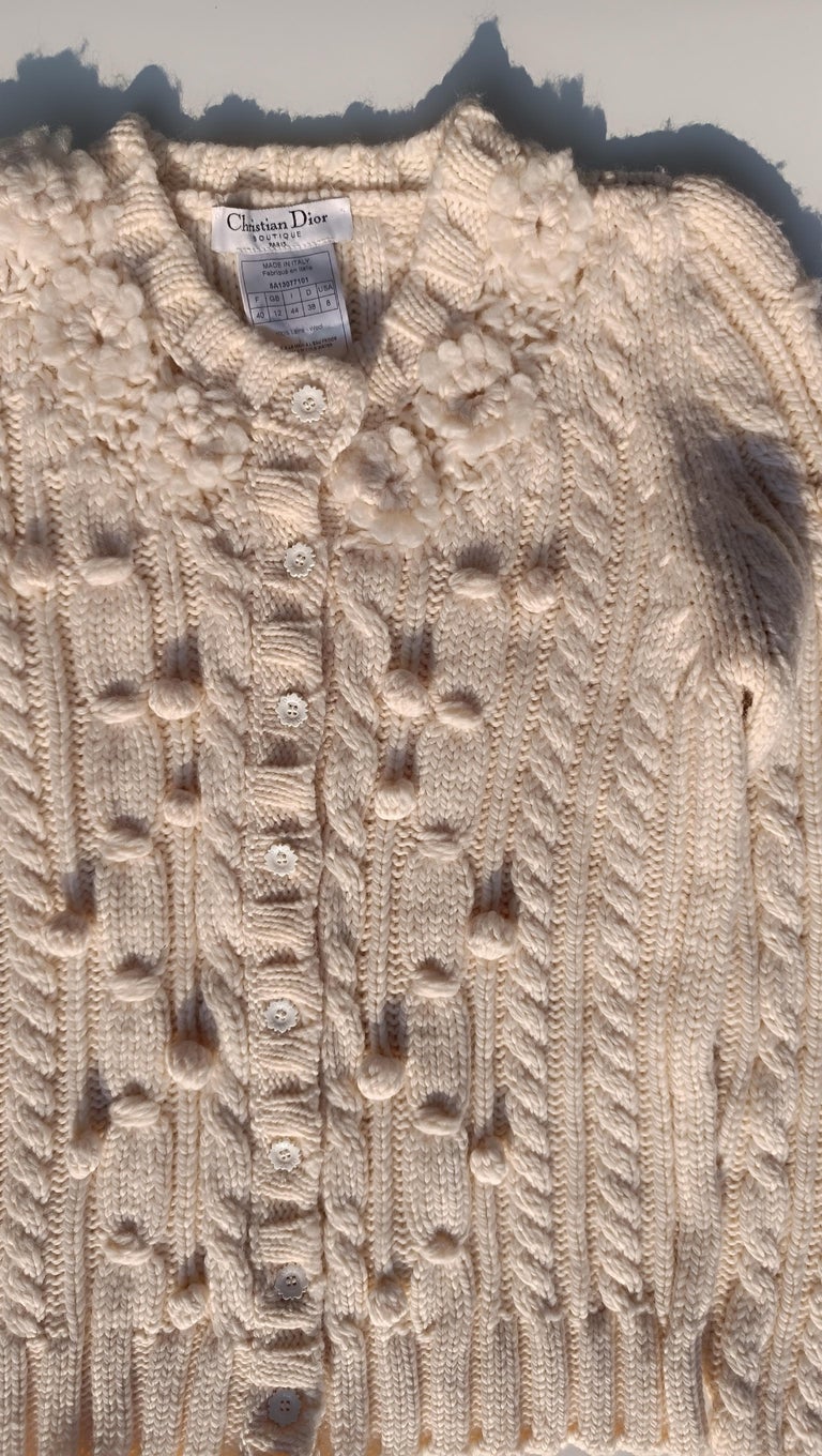 Christian Dior 2005 and John Galliano wool cardigan IT 44 For Sale  