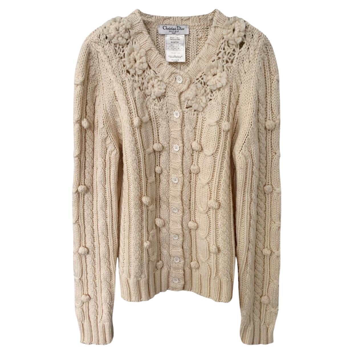 Christian Dior 2005 & John Galliano wool cardigan IT 44 For Sale