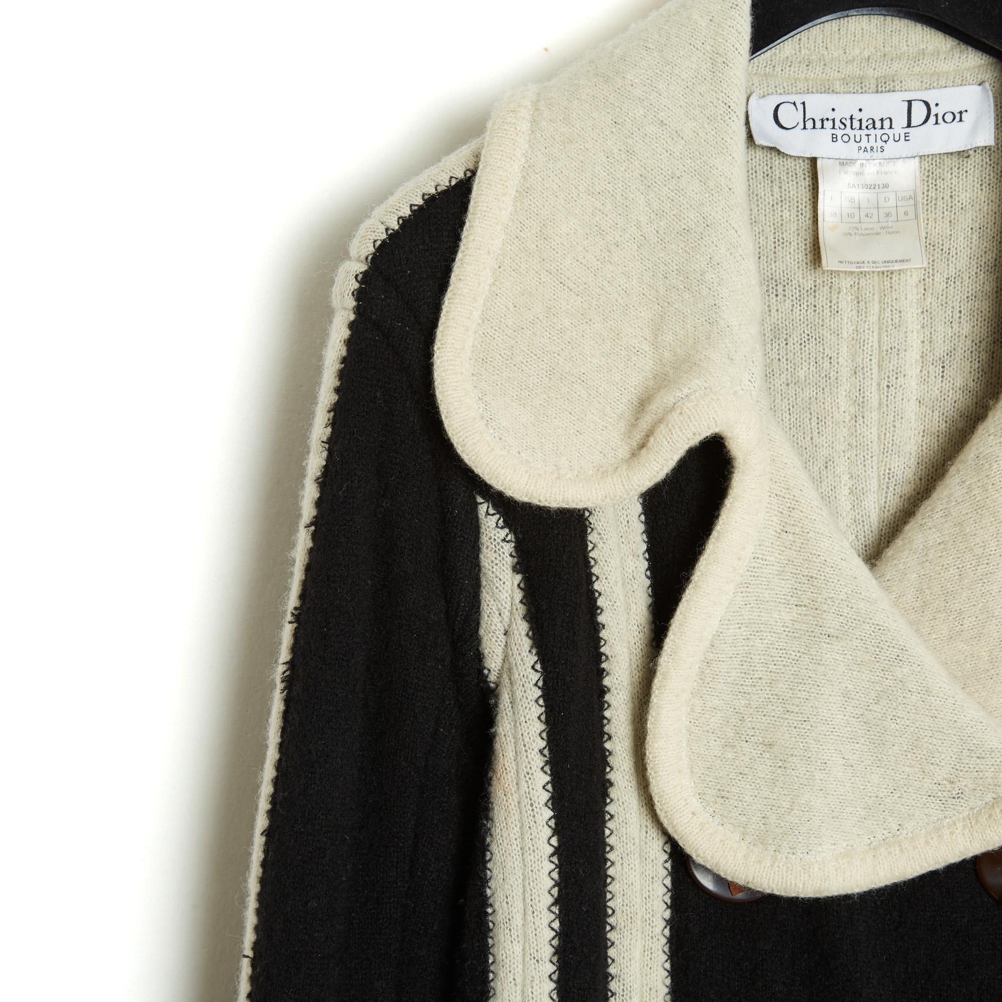 Donna Christian Dior 2005 Veste Laine FR38 John Galliano for Christian Dior 2 tones Wool Jacket UK10 US6 in vendita