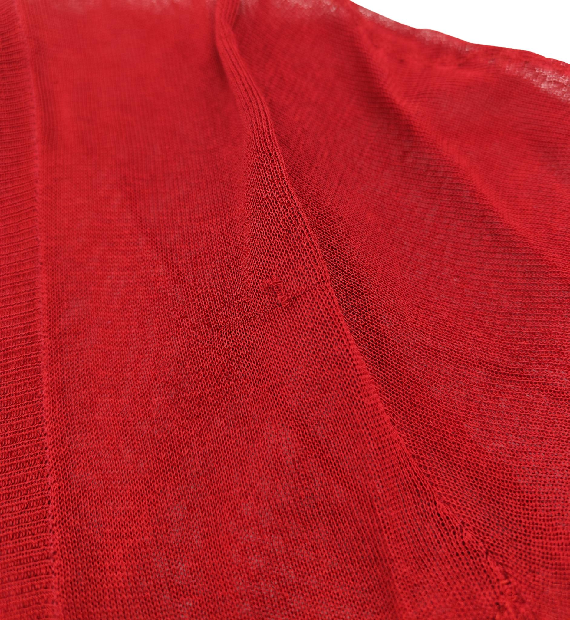 Ensemble top et pull en soie rouge Christian Dior 2006 en vente 13