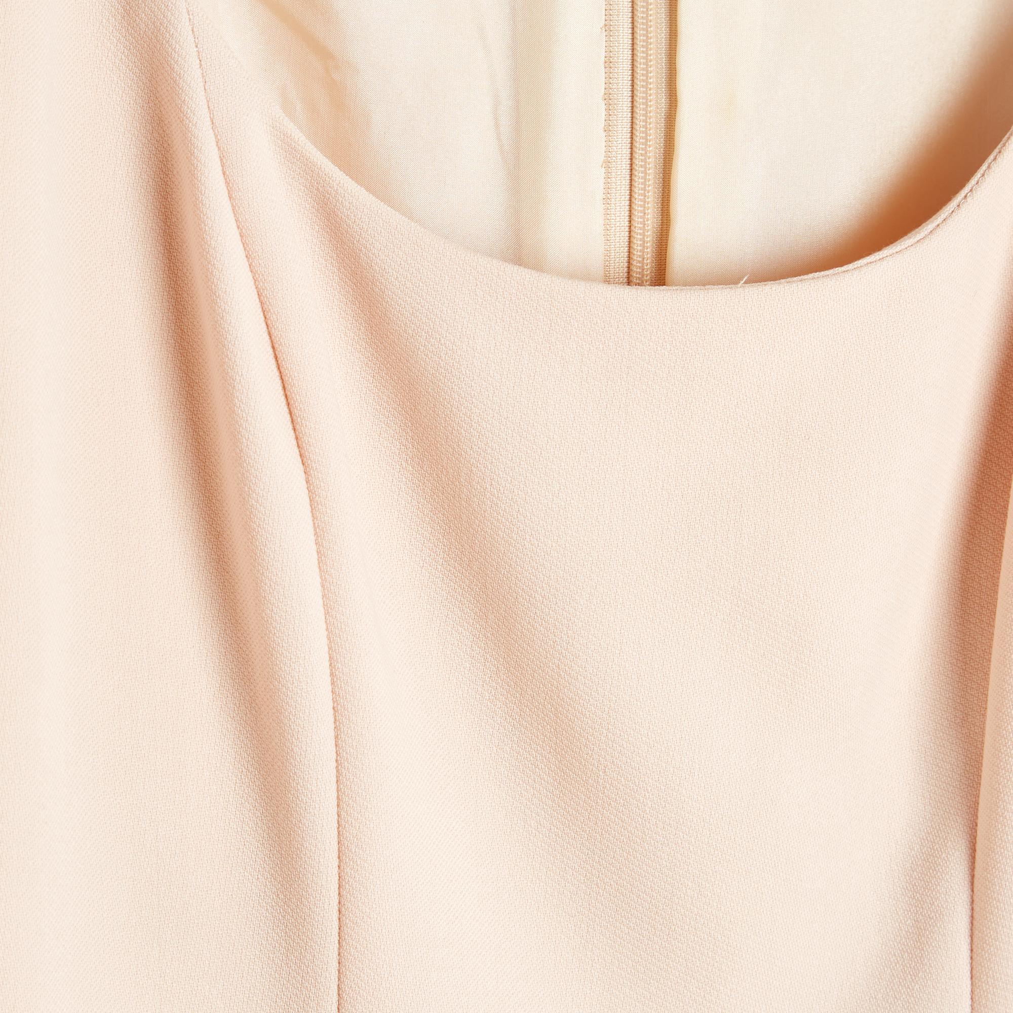Christian Dior 2007 Robe Rose FR38 Galliano Rosa Crepe Etuikleid UK10 US6 (Weiß) im Angebot