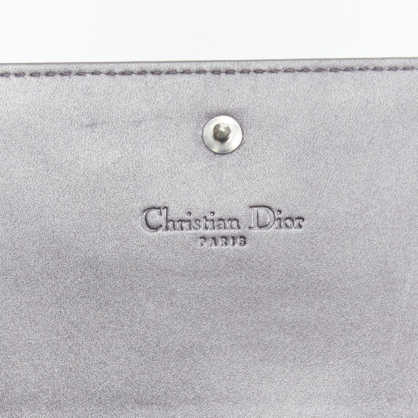CHRISTIAN DIOR 2011 Anselm Reyle silver neon pink Cannage wallet on chain bag 7