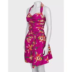 Christian Dior 2011 Pink Printed Cotton Dress - Size 38