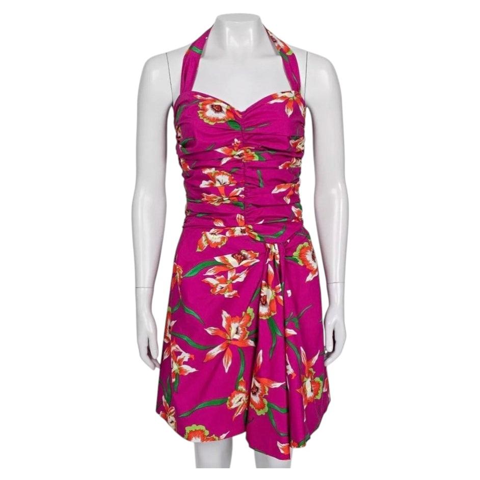 Christian Dior 2011 Pink Printed Cotton Dress - Size 38