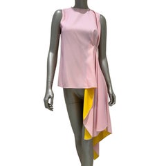 Christian Dior 2013 Pink Dress with Yellow Hem Tie, Size FR 36