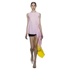 Christian Dior 2013 Pink Dress with Yellow Hem Tie, Size FR 36