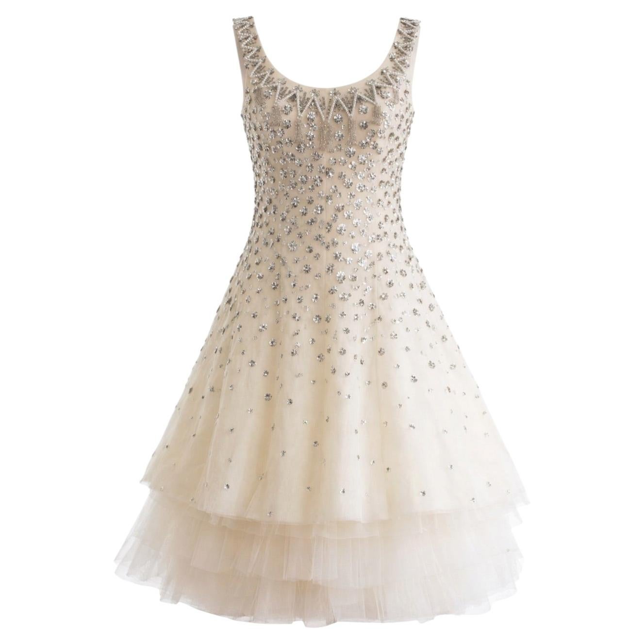 Christian Dior 2016 L’Eléphant Blanc White Embellished Tulle Gown