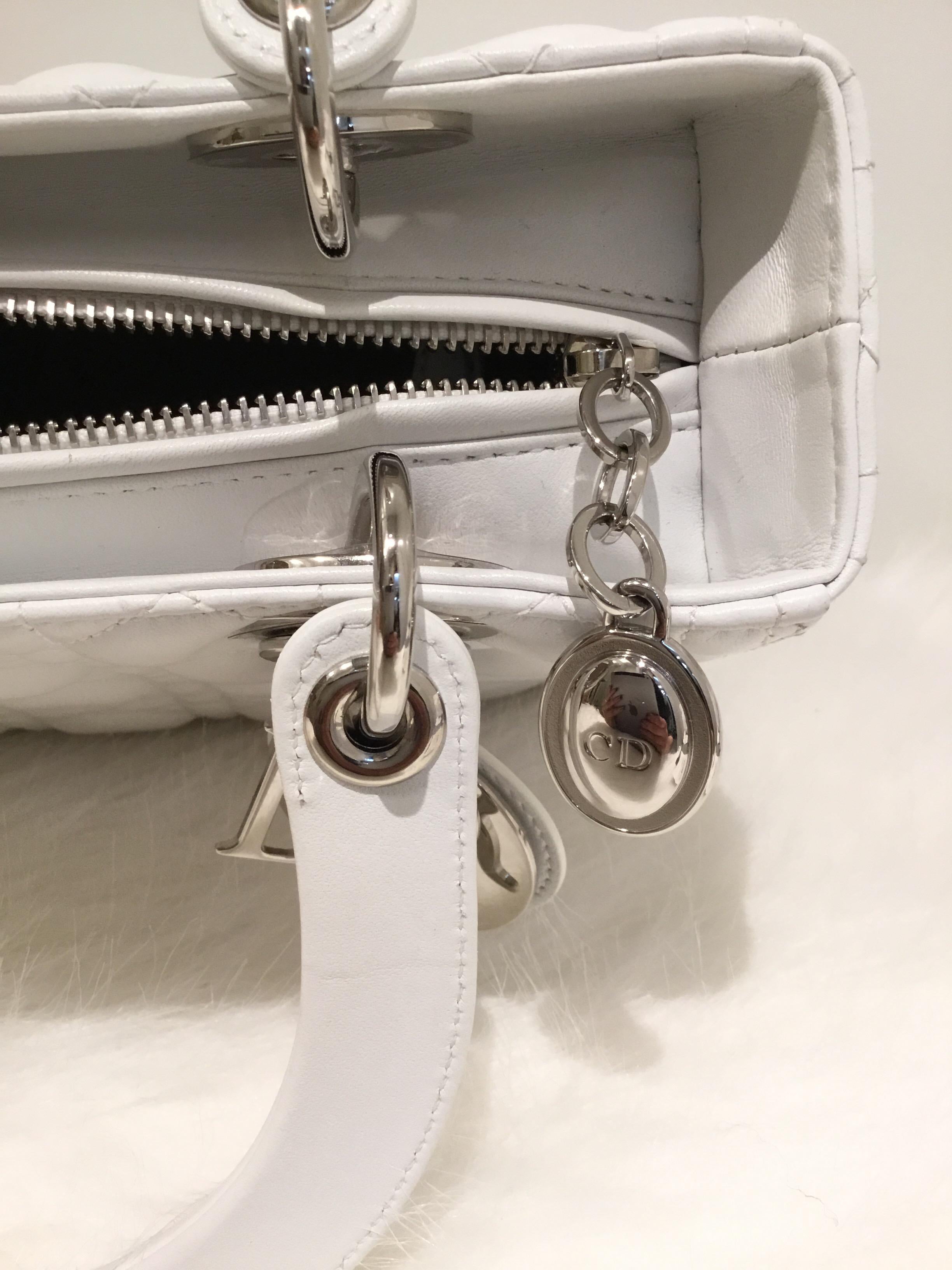 Christian Dior 2017 Medium Lady Dior Bag with Strap 6