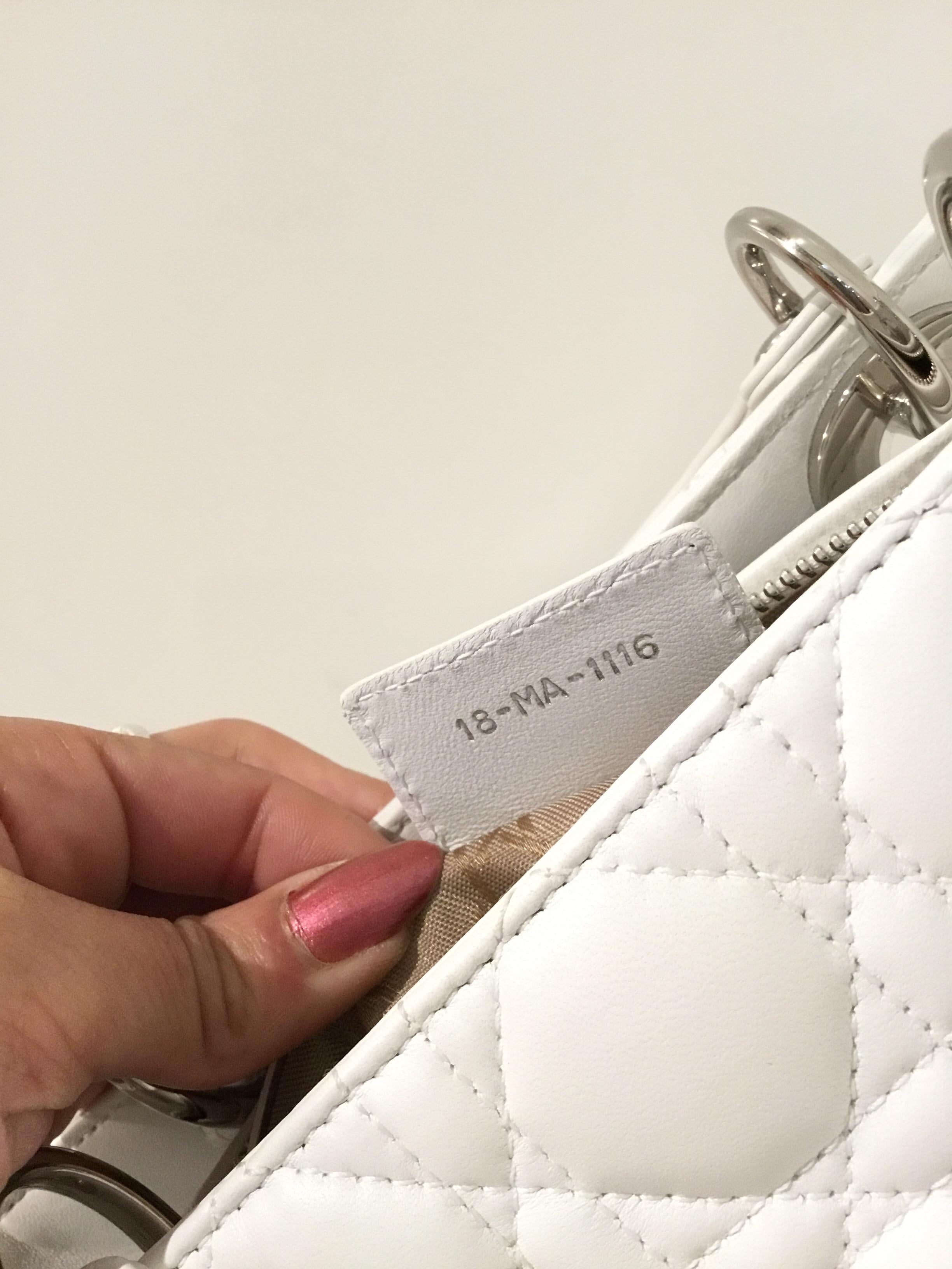 Christian Dior 2017 Medium Lady Dior Bag with Strap 8
