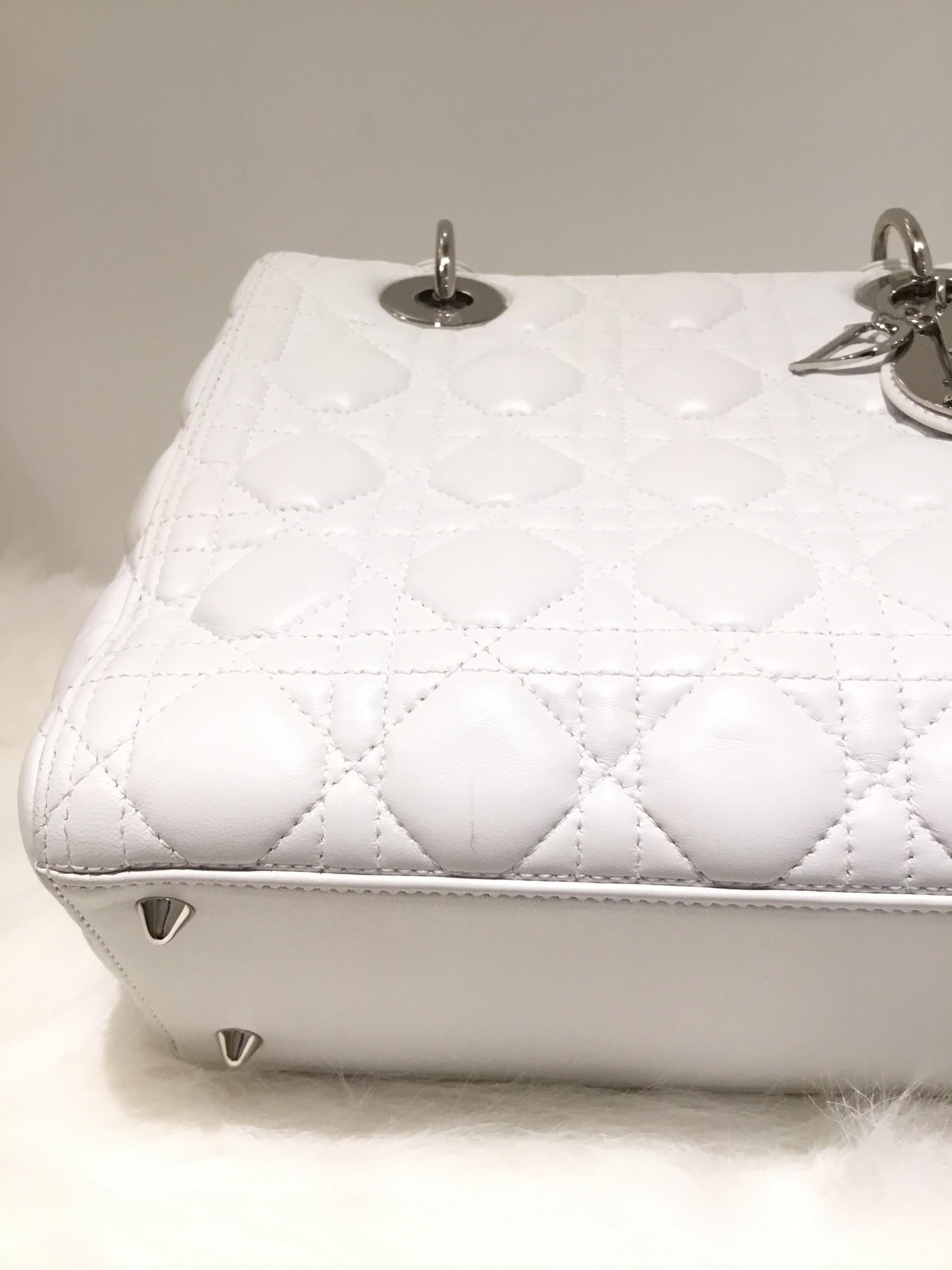 Christian Dior 2017 Medium Lady Dior Bag with Strap 4